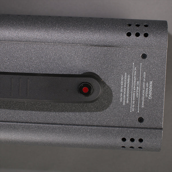 View of fog machine switch on the Antari W-508 wireless fog machine.