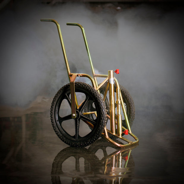 E-fan cart for Mole-Richardson moleffect wind machines or other fans and windmachines with baby pin. 