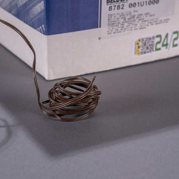 Belden 24/2 brown zip cord detail