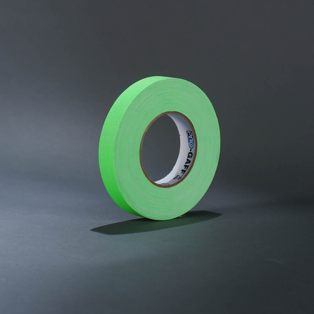 Fluorescent green 1" gaffer's tape
